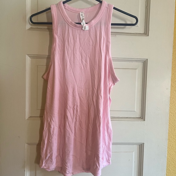 Lululemon Pink Cotton Tank | 10 - Picture 1 of 5